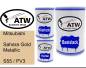Preview: Mitsubishi, Sahara Gold Metallic, S55 / PV3: 500ml Lackdose + 500ml Klarlack + 250ml Härter - Set, von ATW Autoteile West.